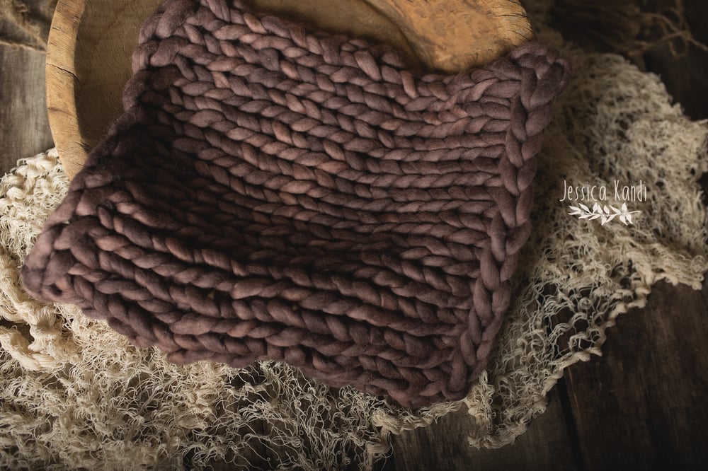 Image of Mocha felted merino knit layer