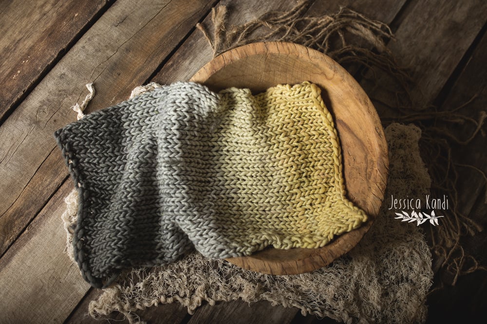 Image of Ombre slate-moss merino knit layer