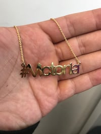 Image 1 of Hashtag name necklace