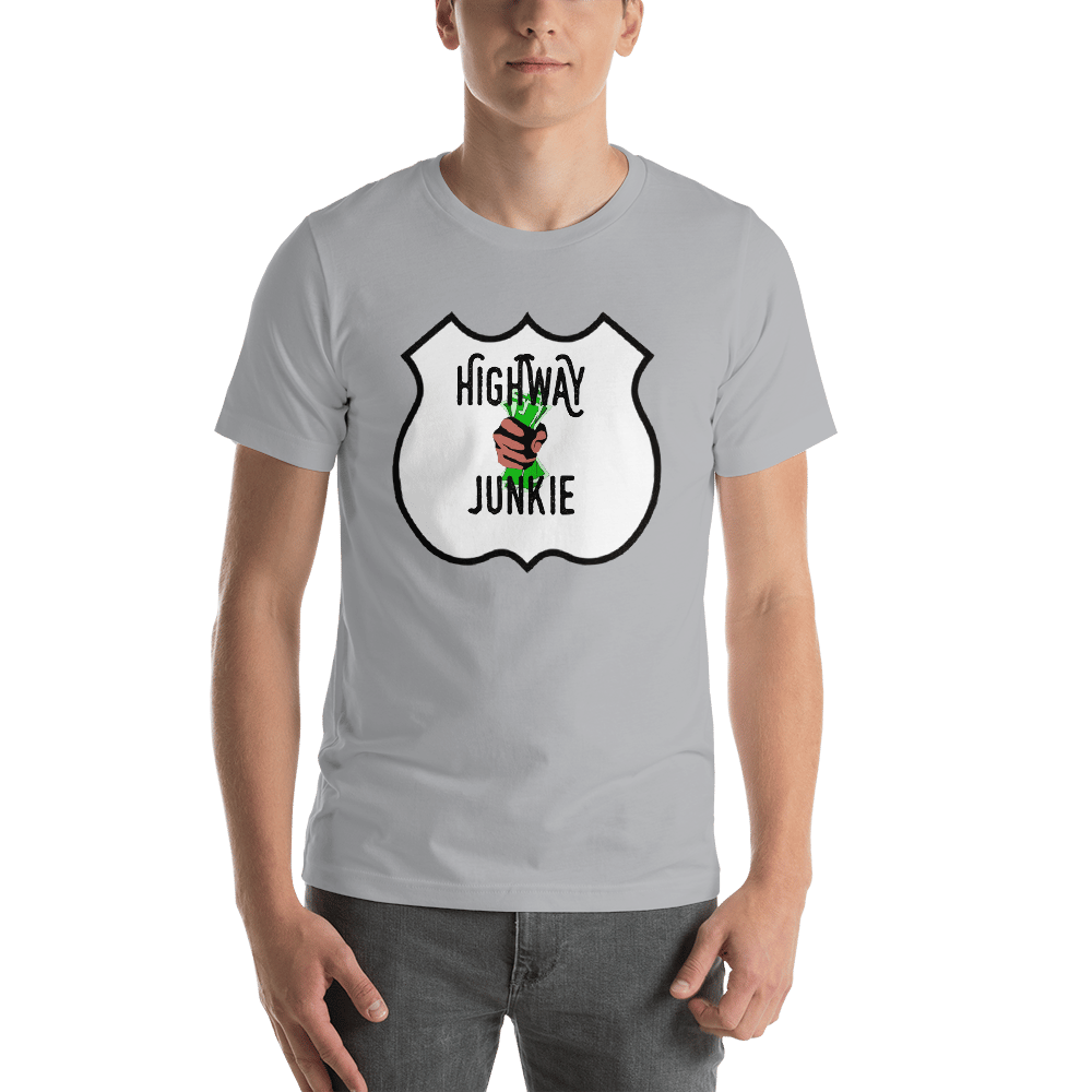 Image of HIGHWAY JUNKIE T-SHIRT SILVER