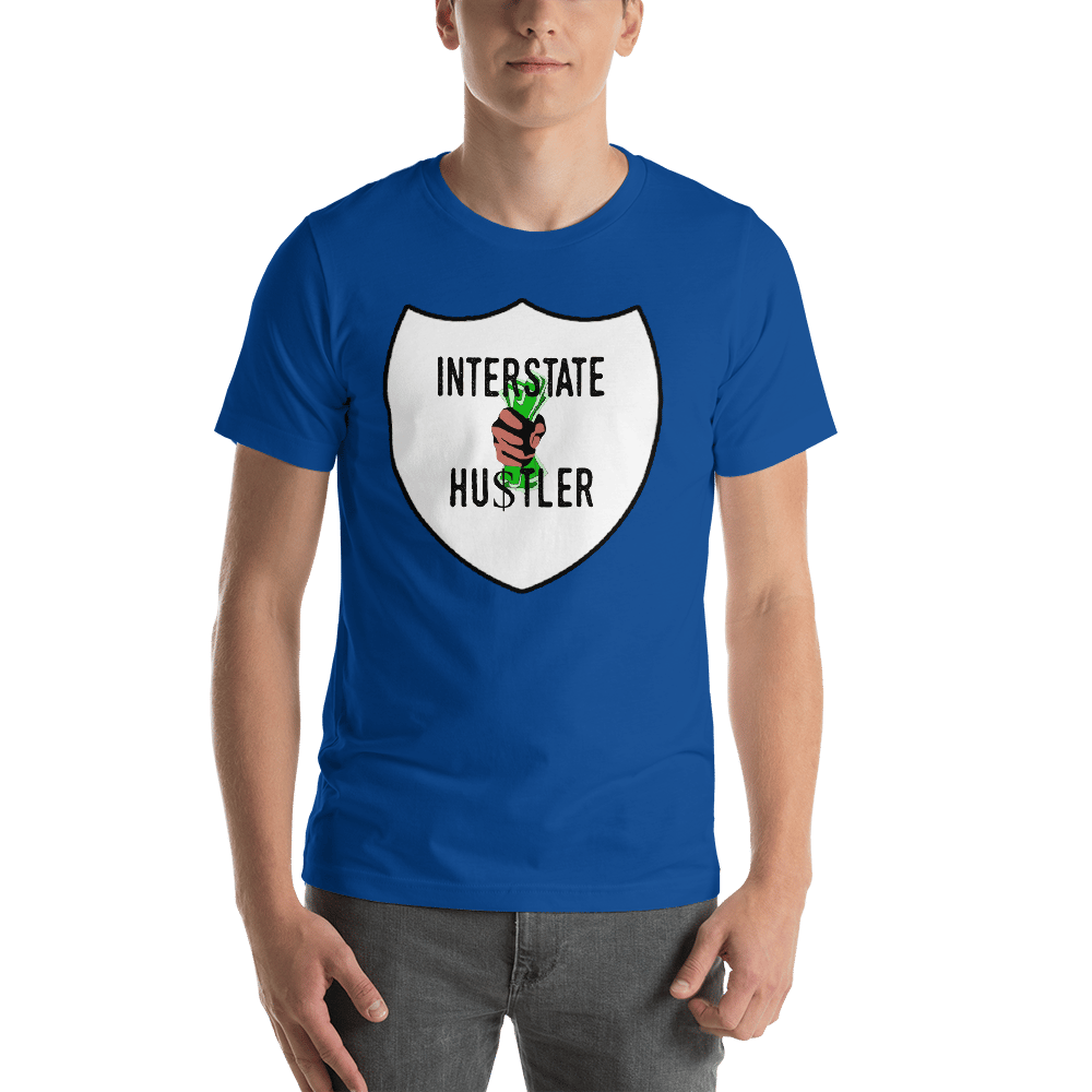 Image of INTERSTATE HUSTLER T-SHIRT ROYAL BLUE