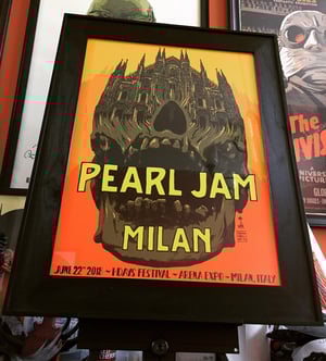 Image of Pearl Jam Milan 2018 official tour poster