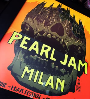 Image of Pearl Jam Milan 2018 official tour poster