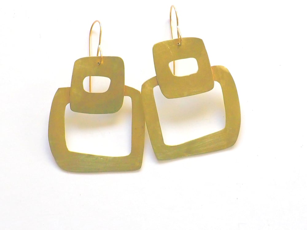 Image of Square medium brass shapes