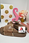"Paula" Gold Rhinestone slides