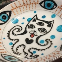 Image 3 of  Clarity CatoPuss - Hand Painted Vintage plate