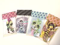 Image 3 of Micro Mini Button Pin and Print Set - No Bees No Us