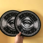 Image of ALL-SEEING SILVER SLIPMATS (PAIR)