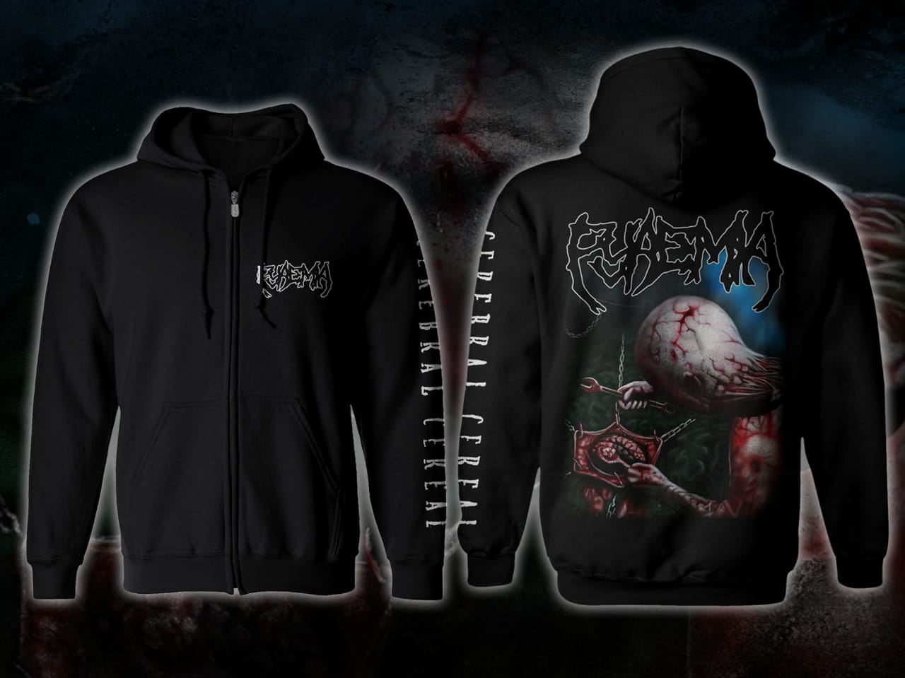 Image of PYAEMIA - Cerebral Cereal Zip Hoodie