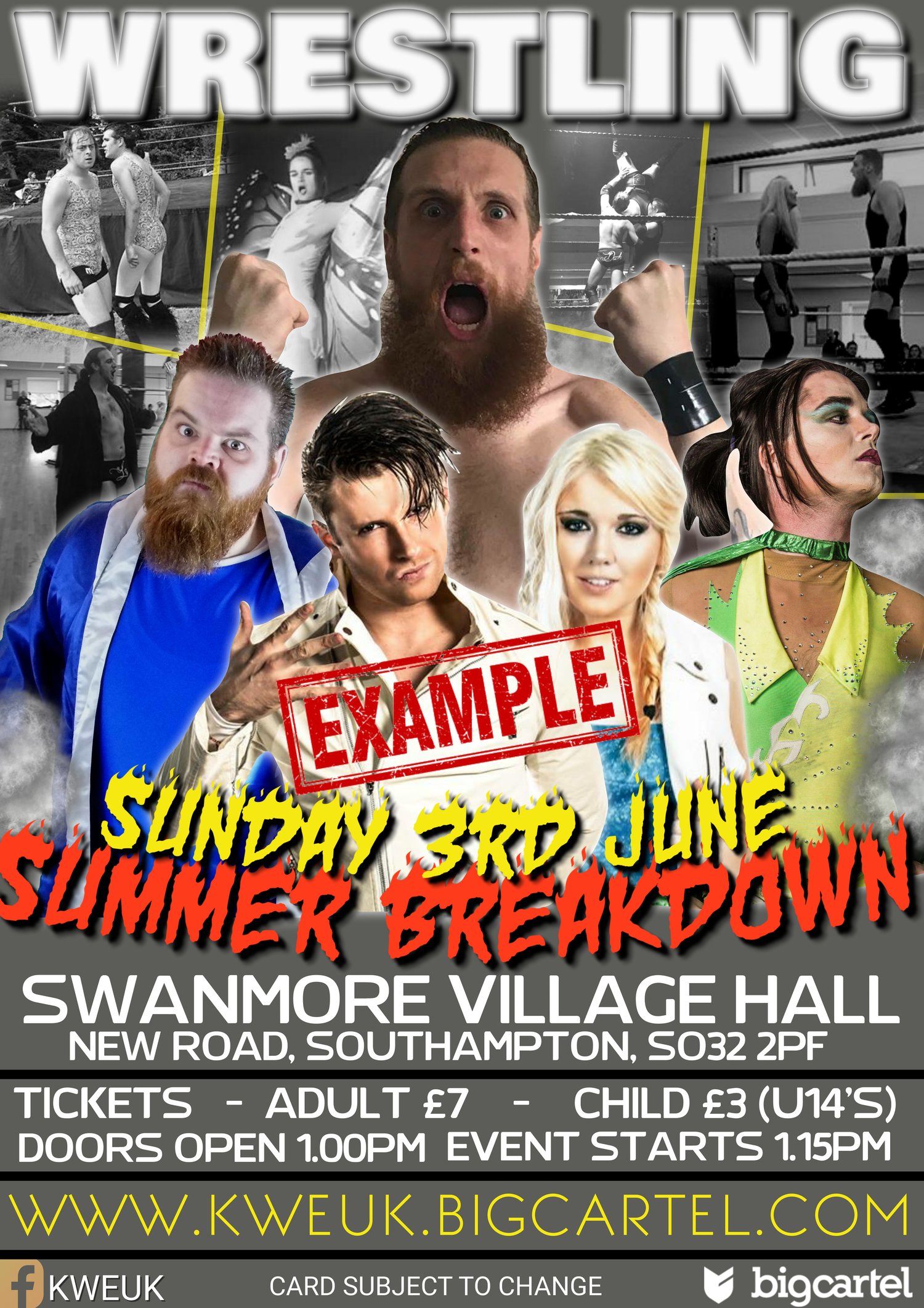 Image of A4/A3 Wrestling Poster Design