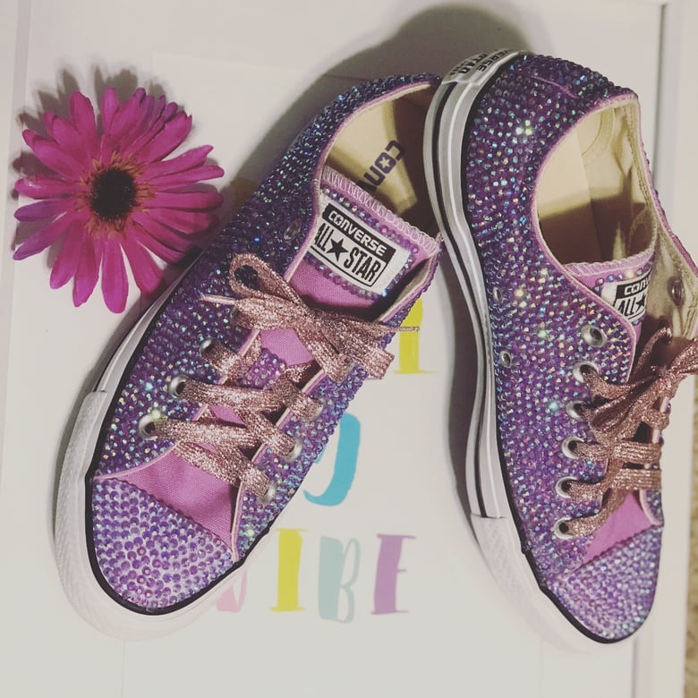 Image of Blinged chucks 