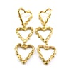 Triple Melted Heart Studs - Yellow Gold