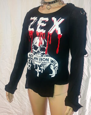 Image of Zex Iron Will black bondage shirt