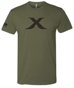 Image of The "X" Line - Military Green Unisex Tee