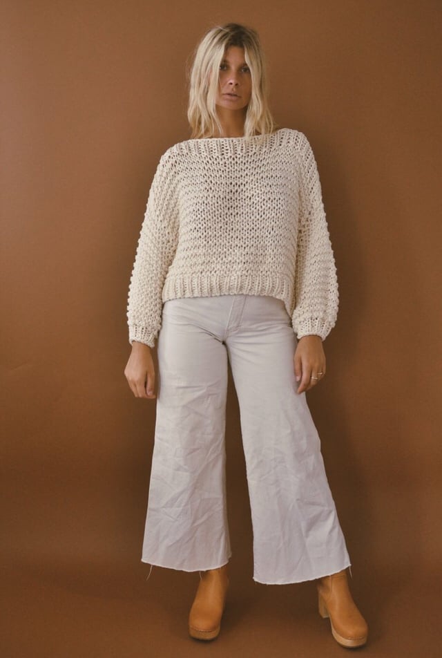 Image of BATEAU CROP SWEATER 
