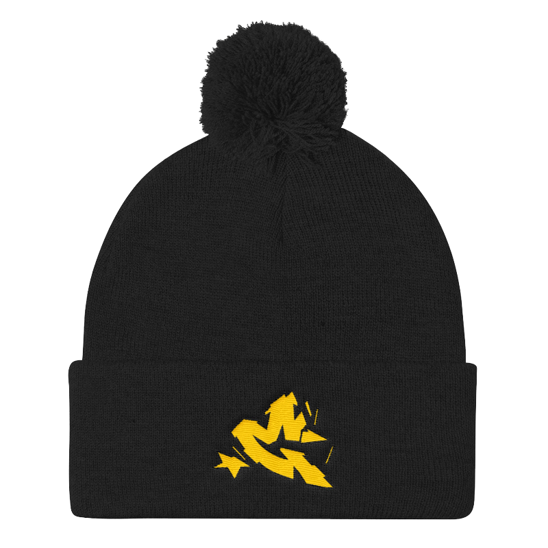 Image of Knit cap with graffiti letter "E"