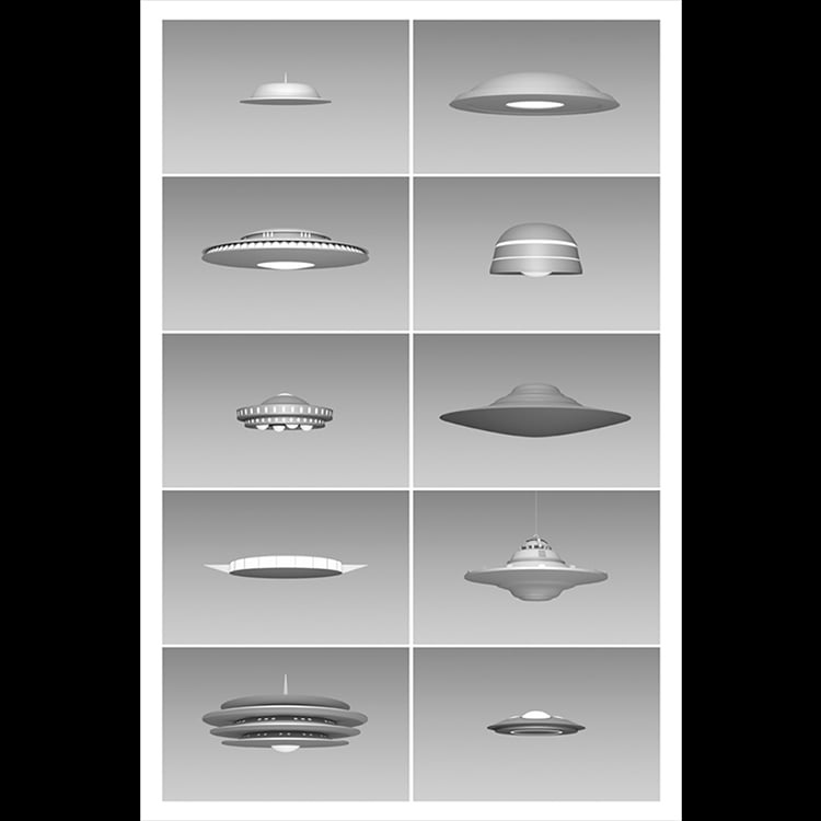 Image of UFO Grid poster