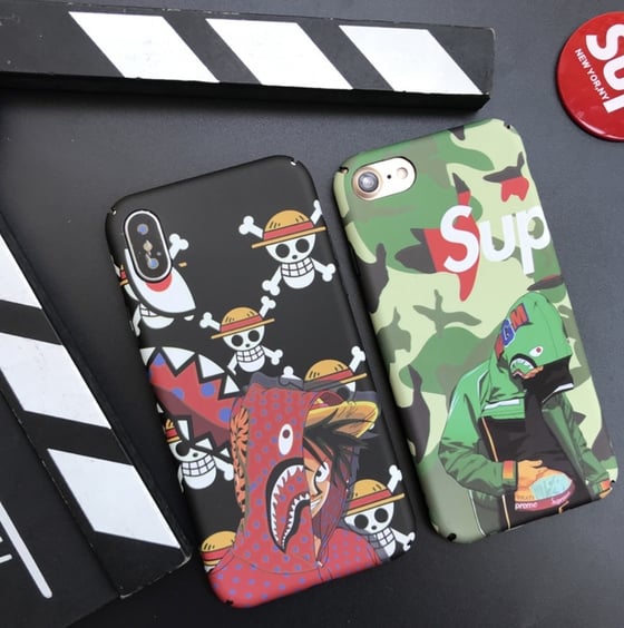 Image of Supreme x Bathing Ape Collab iPhone Case