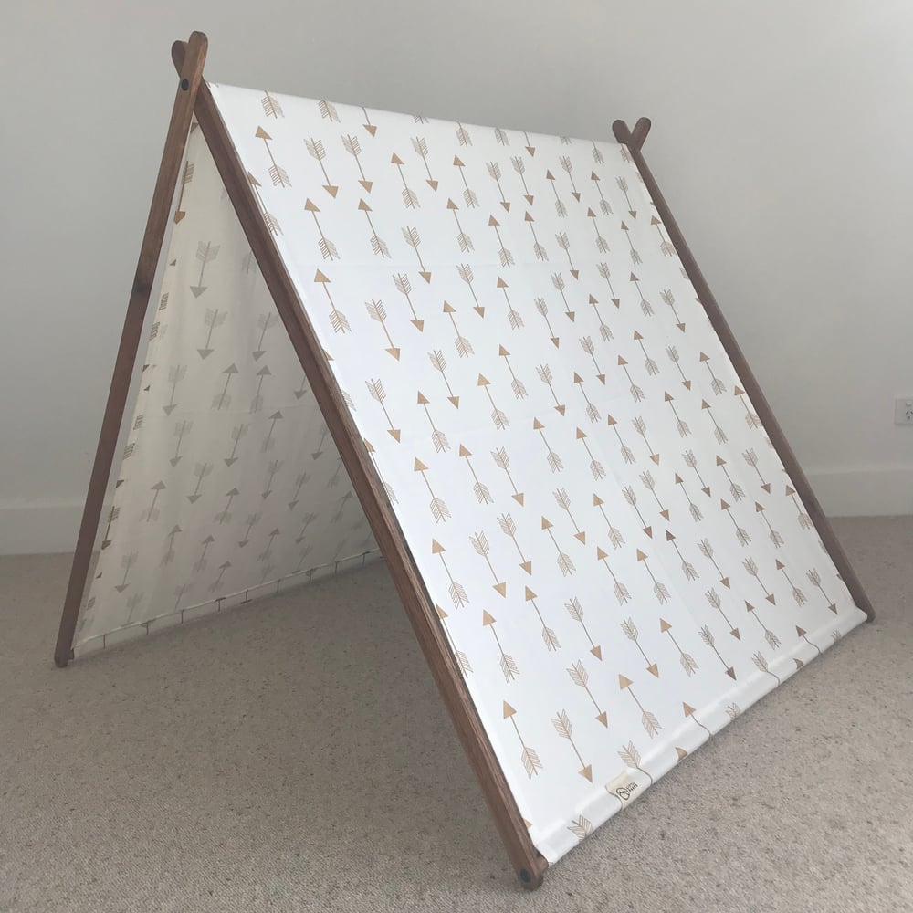 Image of Gold Arrow Wooden A-Frame Play Tent