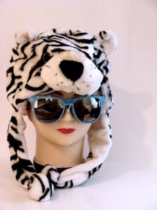 Image of White Tiger Animal Plush Hat