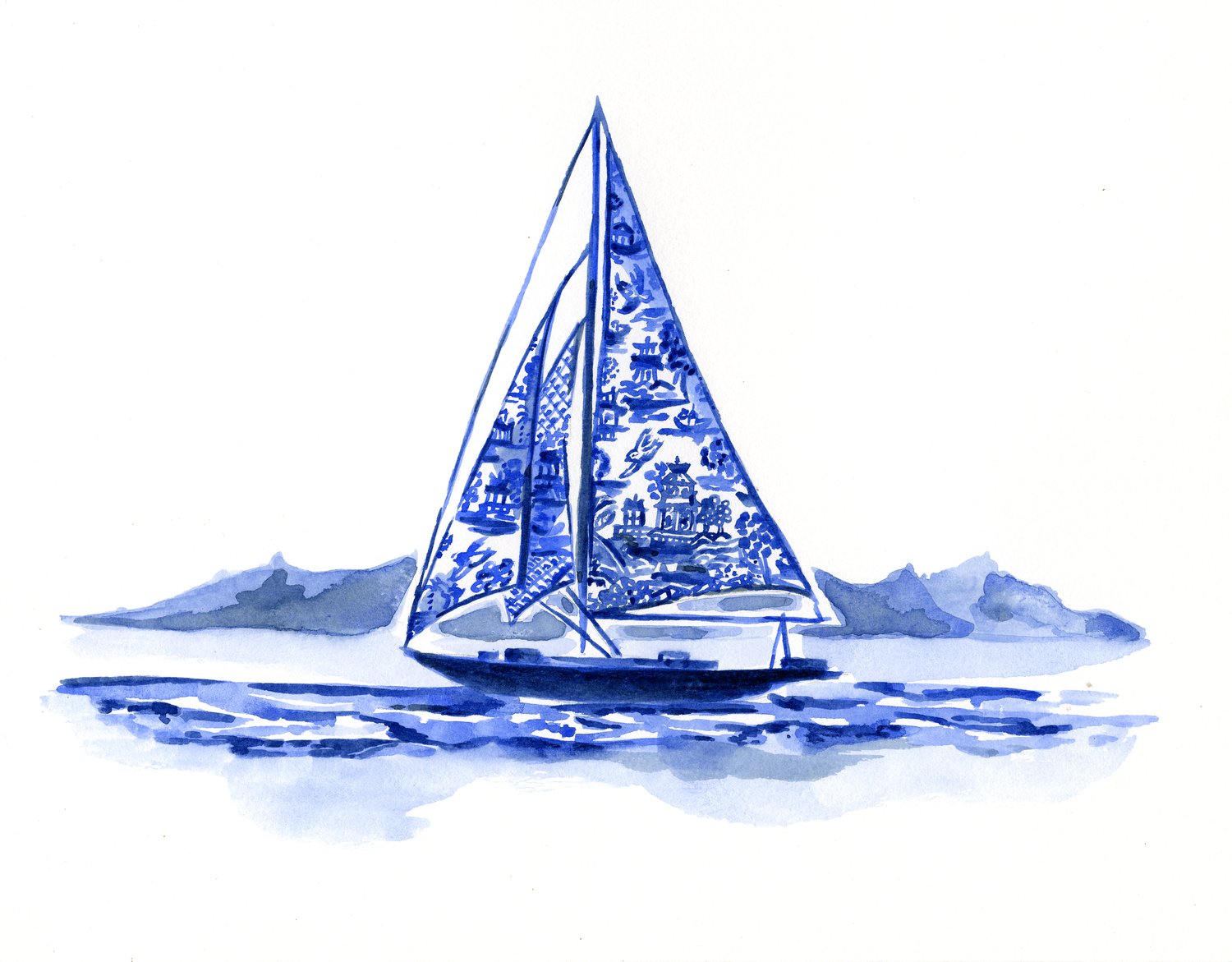 Image of Blue Willow "Sail Away"  Print 