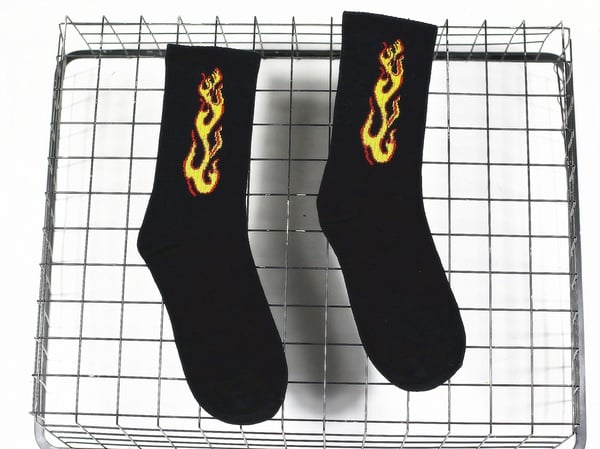 Image of Black Flame Socks