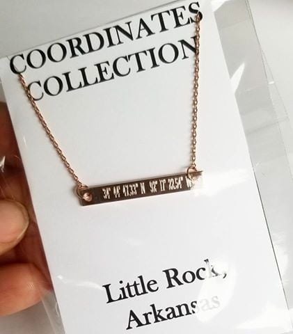 Image of Coordinates Collection - Navigation Bar Necklace
