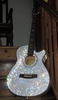 Image 3 of Acoustic Crystal Covered Guitar