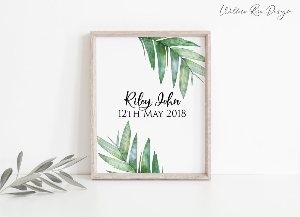 Image of TROPICAL LEAF FOIL ART PRINT