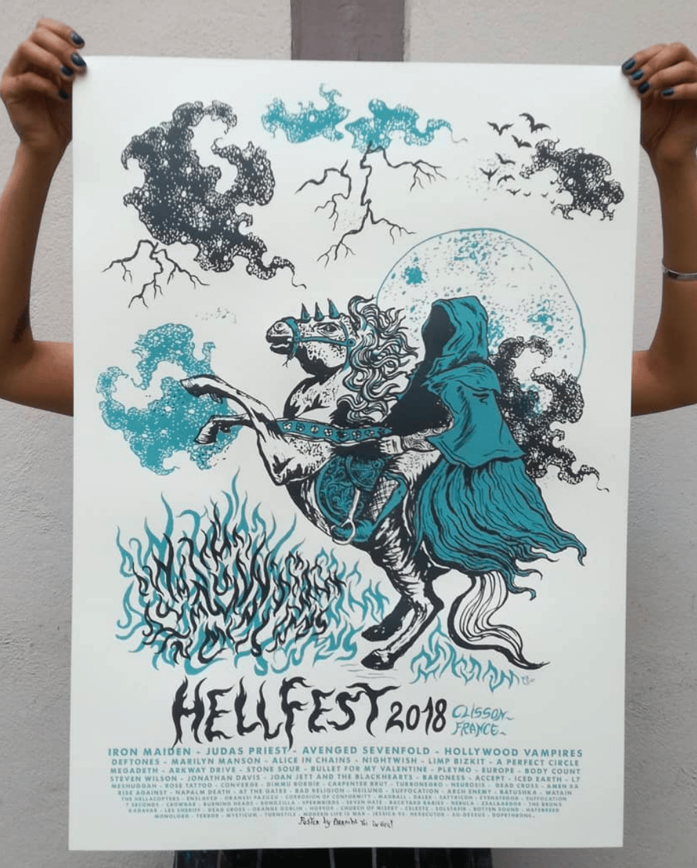 HELLFEST 2018 screenprinted poster