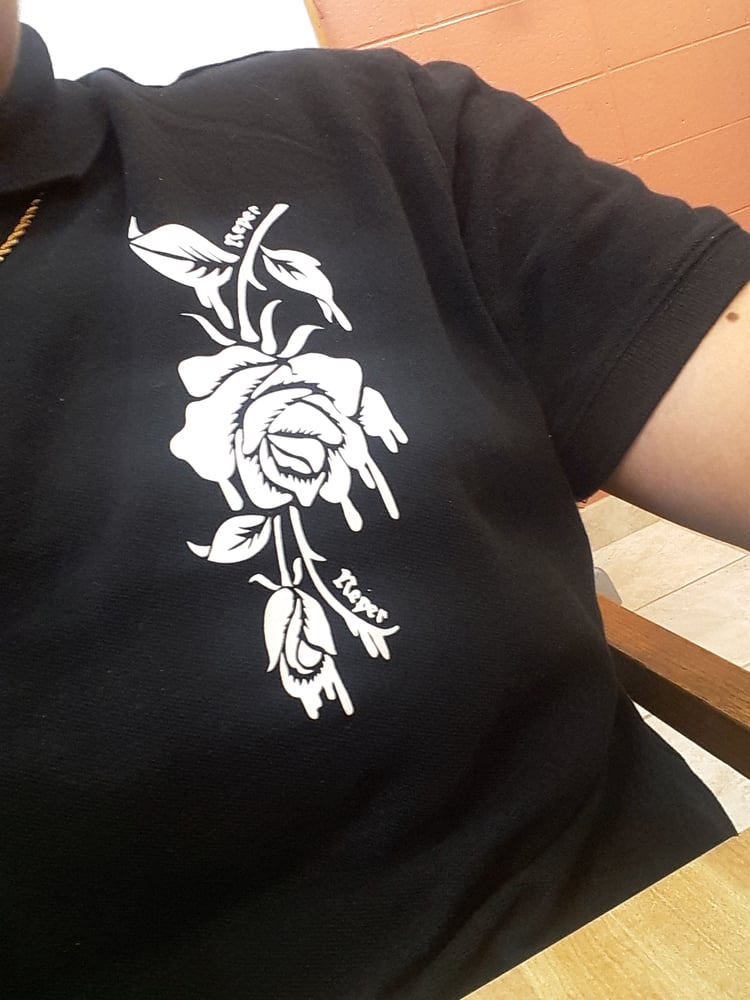 Image of Drip flower polo 