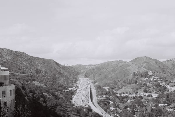 Image of Los Angeles (Getty Center) 35mm A4 Print - Highway