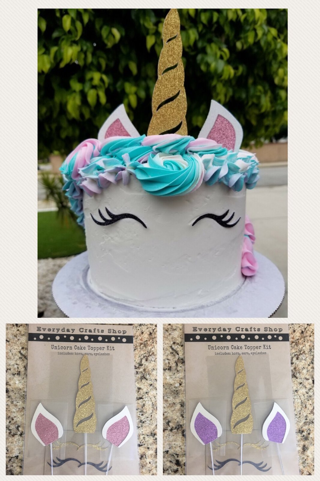 Skytail Super Cute Unicorn Cake Topper, Mini PVC Rainbow Unicorn Toy  Figurine Collection Playset for Kids