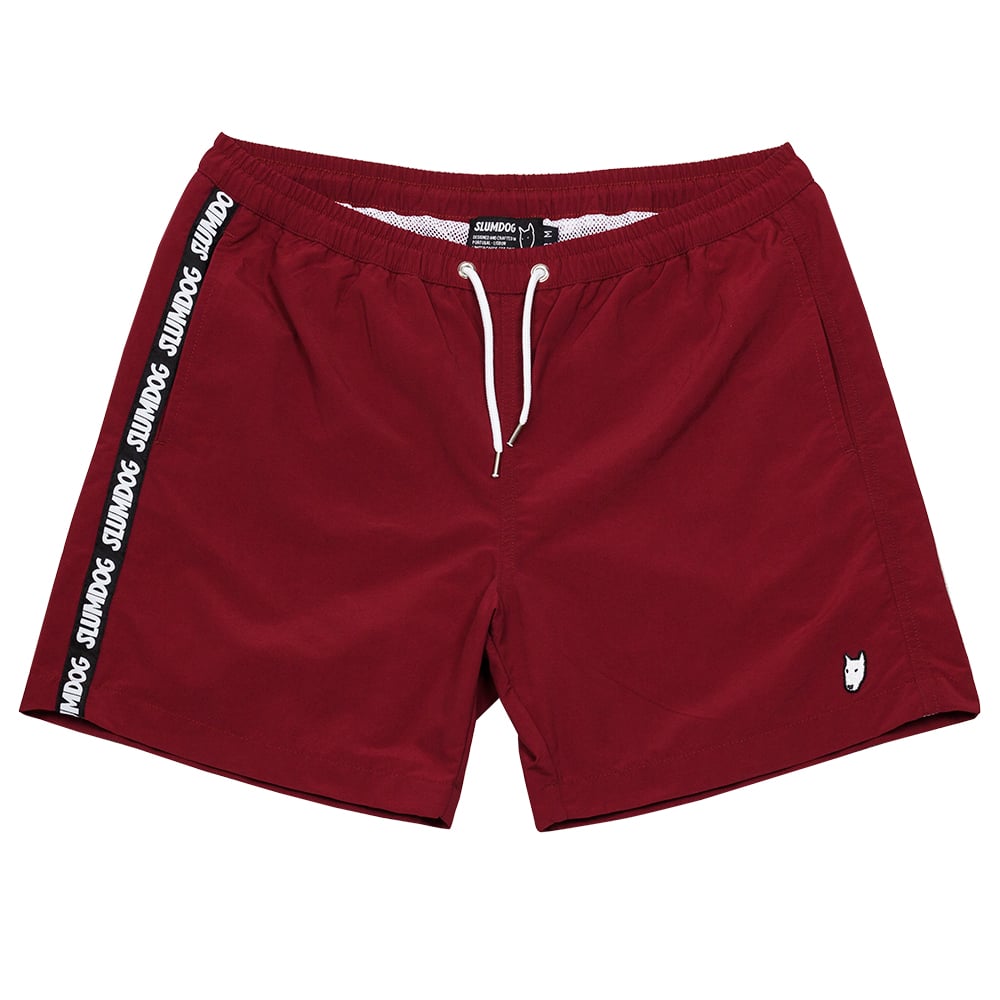 Image of SWIM TRUNKS <BR> BURGUNDY