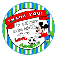Image 2 of Soccer Mickey Birthday Chalkboard & Stickers