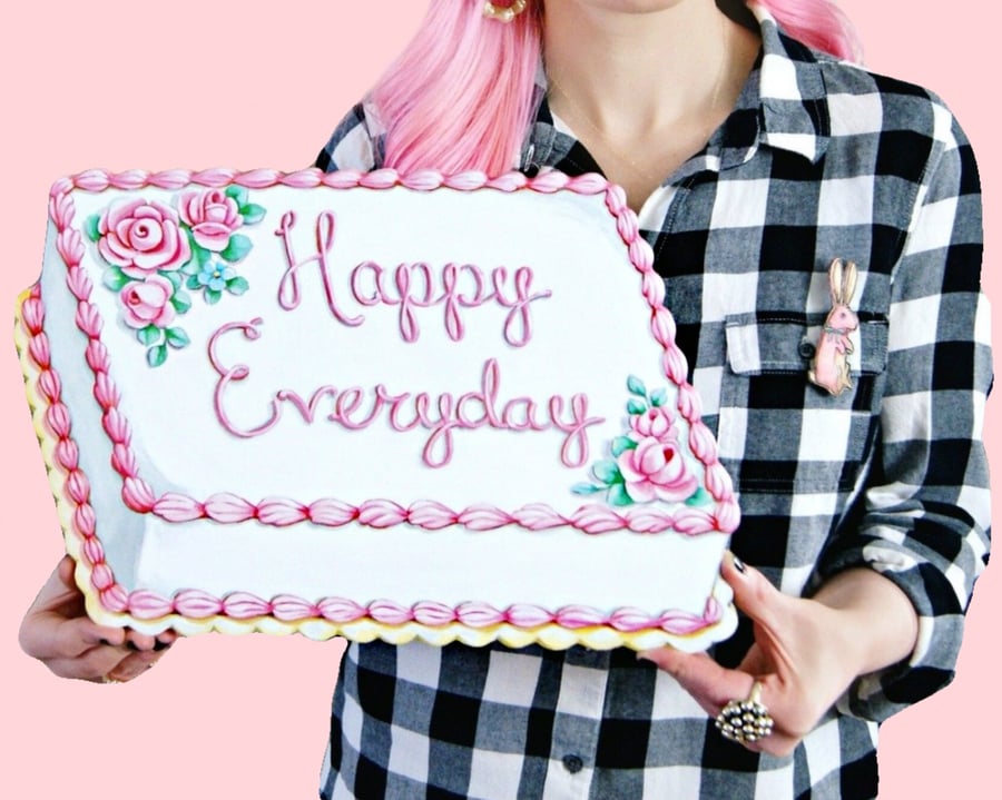 Image of Happy Everyday sheet cake plaque