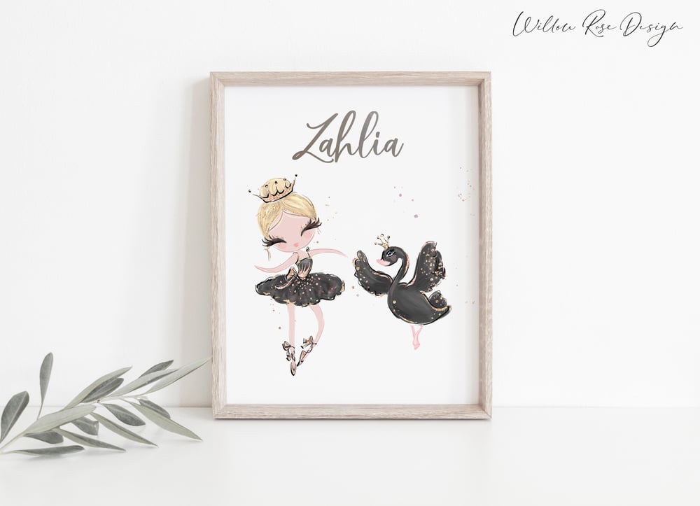 Image of BLACK SWAN FOIL ART PRINT