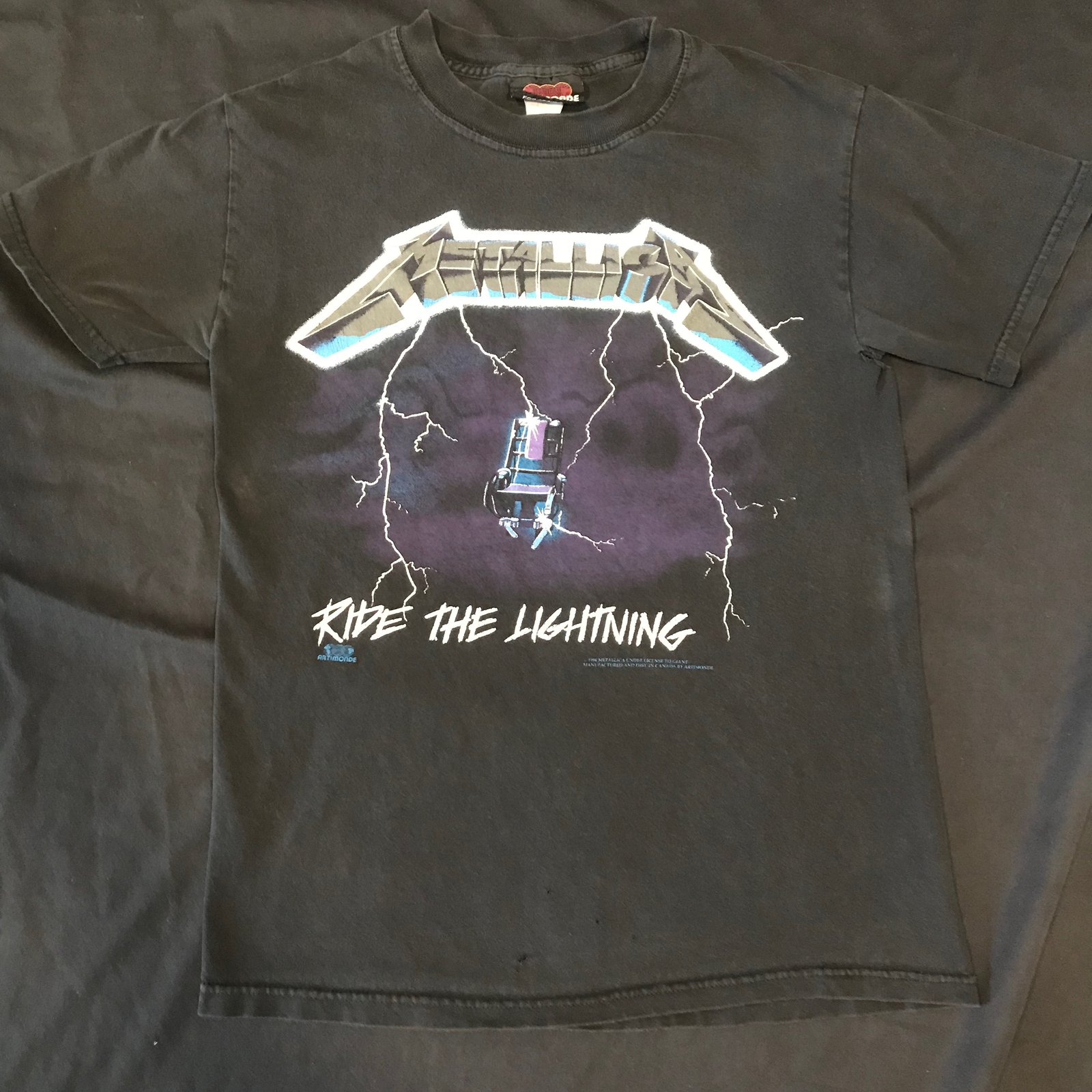 Vintage 1994 Metallica Ride the Lightening T-Shirt | protection