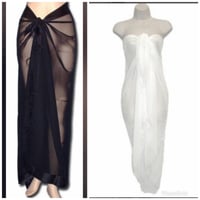 Black And White Sheer Sarong