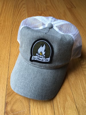 Image of Grey/white Campfire Logo Trucker Hat