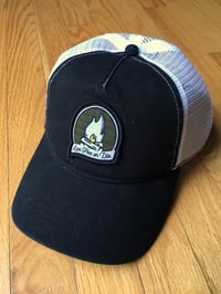 Image 1 of Black/White Campfire Logo Trucker Hat