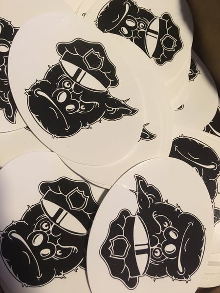 Image of Pig Head Sticker (Oval)