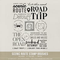 Image 1 of Scenic Route Stamp Brushes (Digital)