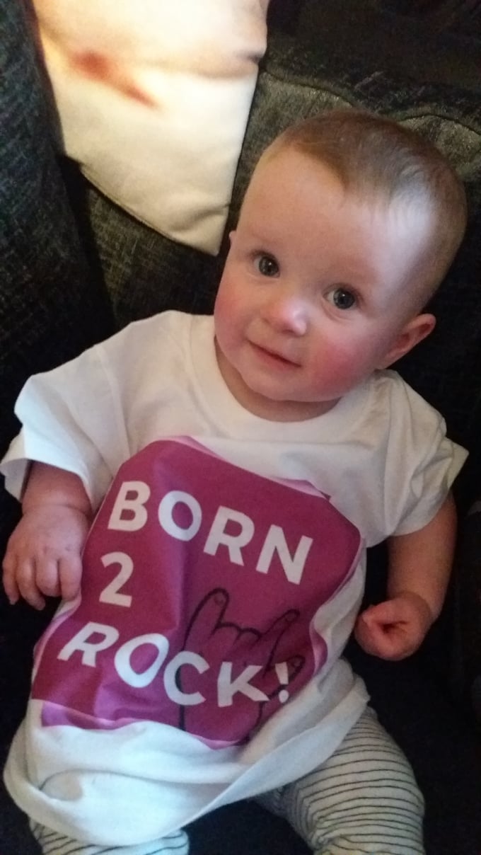 Image of Born 2 Rock printed tshirt