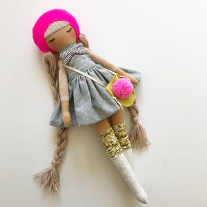 Image of Large Classic Doll Shocking Pink/Floral
