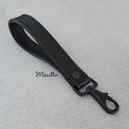 Image of Heavy-duty Leather Wrist Strap - 1" Wide - Choice of Leather Color and Swiveling Clip Style #6
