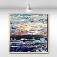 Image 1 of Walking to the sunset - 30x30cm FRAMED
