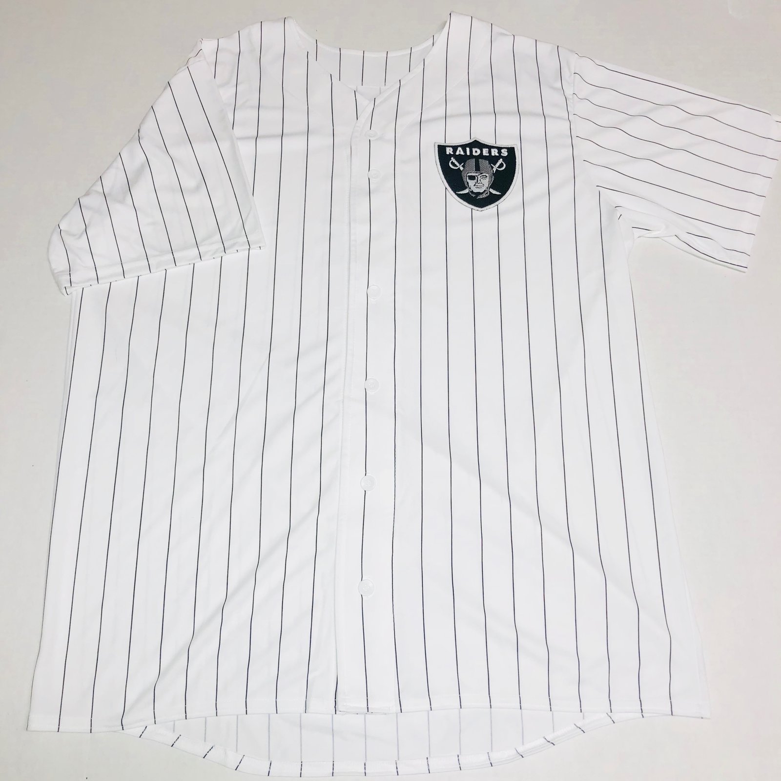 raiders pinstripe jersey