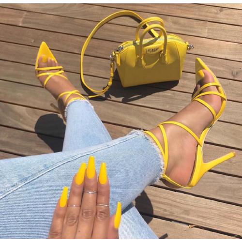 Triangle pointed open toe sale heels