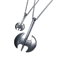 Image 7 of Mini Labrys necklace in sterling silver or gold (LGBTQ+ fundraiser)